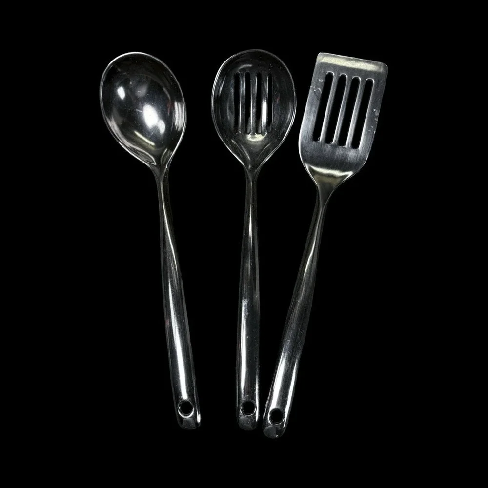 Vintage Copco Melamine Dishwasher Safe Black‎ Cooking Utensil Set Spatula Spoons